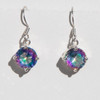  Item A2 Live Show. Authentic Mystic Topaz "Rainbow Woman" Earrings Set In Sterling. 