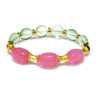Live Show Item AG1- Focused Emotional Healing Bracelet.  Green Fluorite And Pink Jade. 
