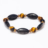 Live Show Item J14 - The Strong And Sensual Woman Bracelet. Black hypersthene strength and sensuality stone and tiger's eye. 