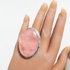 Item J24 -Large Nepalese Rose Quartz Love Ring. Adjustable. 