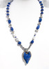 Live Show Item J26 - Wolf Primal Intuition Necklace. Fair Trade Native Carved Wolf Pendant  With Boulder Opal And Lapis