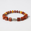 Item J27 - Ancient Earth Healing Bracelet - Red Jasper And Mookite With Om Bead.
