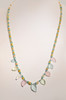 Item J44 The Blessed By Angels Necklace. Morganite, Aquamarine And Emerald Wings With Opal And Blue Apatite