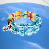 Hamsa Bracelet. The Joy And Happiness Protection Bracelet. Green fluorite and rainbow agate. 