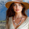 The Bright And Beautiful Soul Necklace. Amethyst Slice.  Silver Dove. 