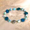 The Atlantis Stone Ocean Relaxation Bracelet.  Feel like you are back at the beach even when you can’t go. Larimar and blue apatite. 