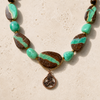 The Triple Goddess Power Necklace. With sacred Celtic triskele pendant and matrix chrysoprase