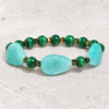 Live Show Item AG14 - Triple Luck Amazonite And Malachite Bracelet
