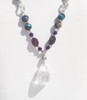 Quartz Pendulum Dowser With Fluorite Twist and AAA Blue Tiger's Eye.   Live Show Item S12