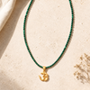 Vermeil Om Pendant With Authentic Malachite Necklace. Live Show Item S24