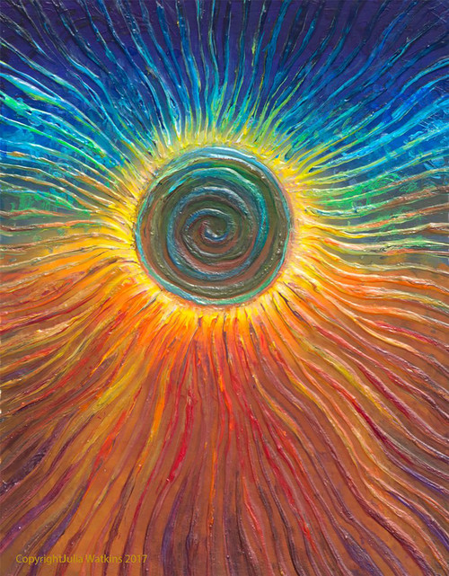 The Eclipse Spiritual Awakening Energy Painting - Giclee Print