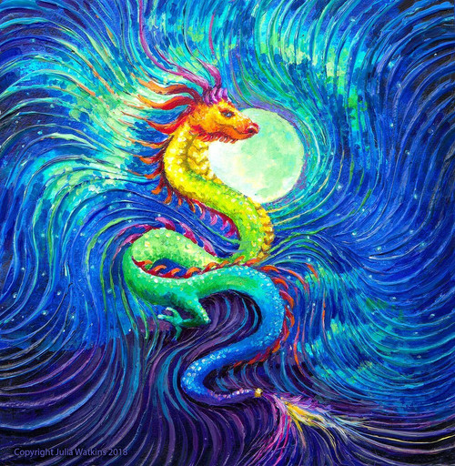 Dragon's Moon Energy Painting Giclee Print