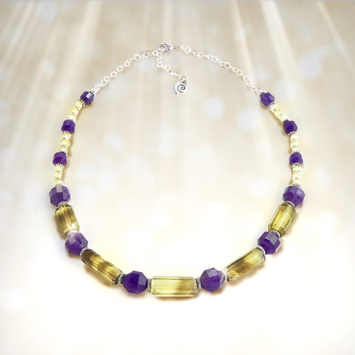 The Spirit Queen's Necklace - Rare lemon violet stone believed to help you mentor, guide and spiritually heal others, and yourself.