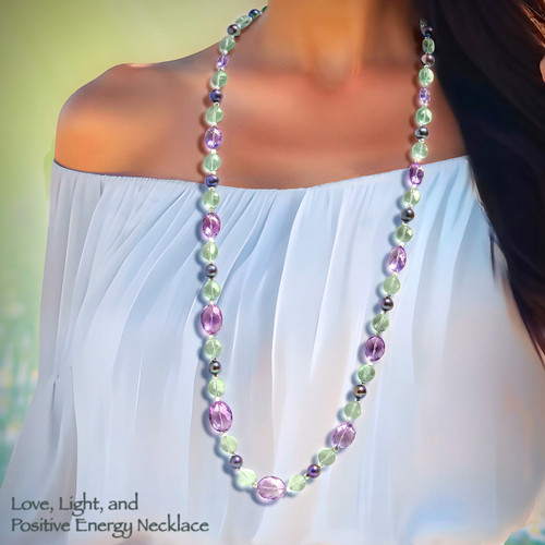 The Love, Light And Positive Energy Necklace.  Top quality stones of joy.  