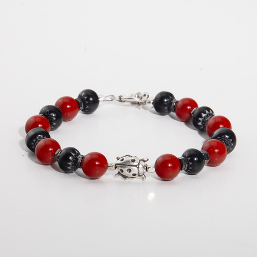 Item J41 - Ladybug Good Luck And Abundance Bracelet
