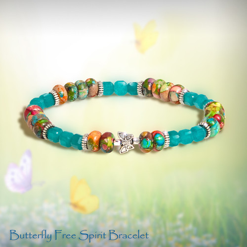 The Rainbow Butterfly Free Spirit Bracelet. Free your heart. Release your worries. Live in the moment.