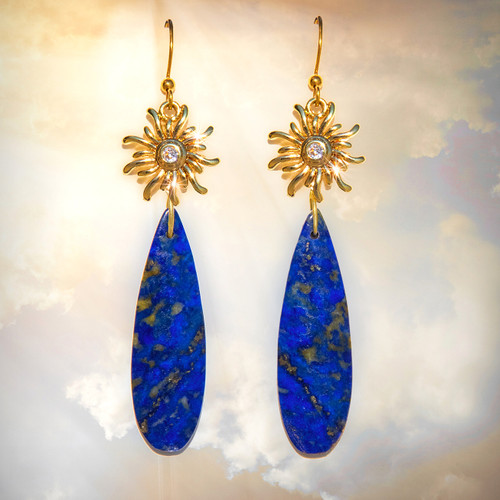 The Lapis Sun Happy Visions Earrings - Manifest your bright and beautiful future