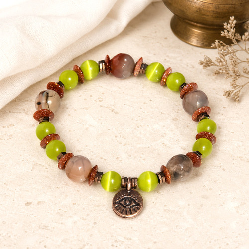 Live Show Item AG12 - Yellow Cat's Eye Protection Bracelet