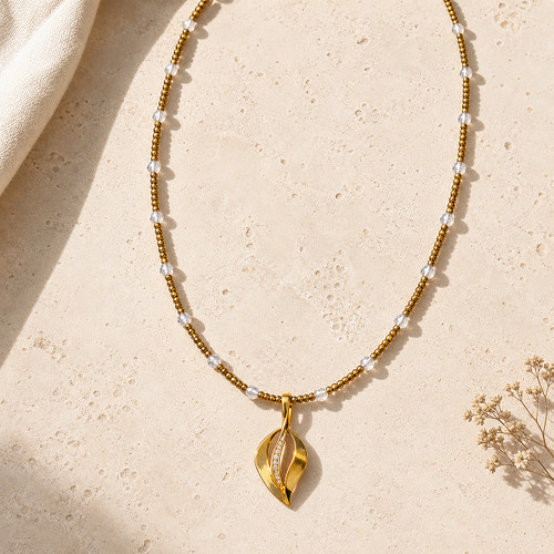 Leaf On The Wind Free Spirit Necklace. Diamonds. OC38