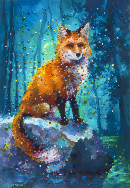 Forest Fox Energy Painting