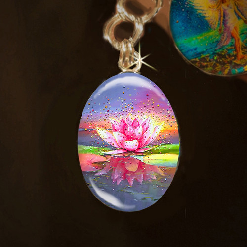 The Pink Lotus Metaphysical Energy Charm