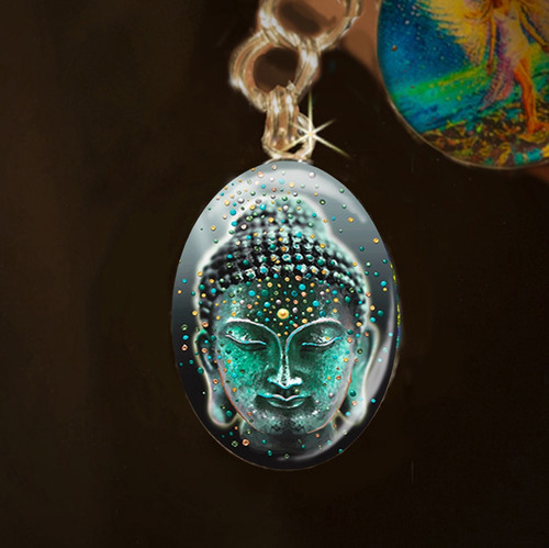 Buddha Deep Serenity Silver Energy Charm - Release your fears and worries