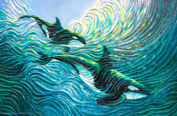 Orca Healing Energy Painting - Giclee Print