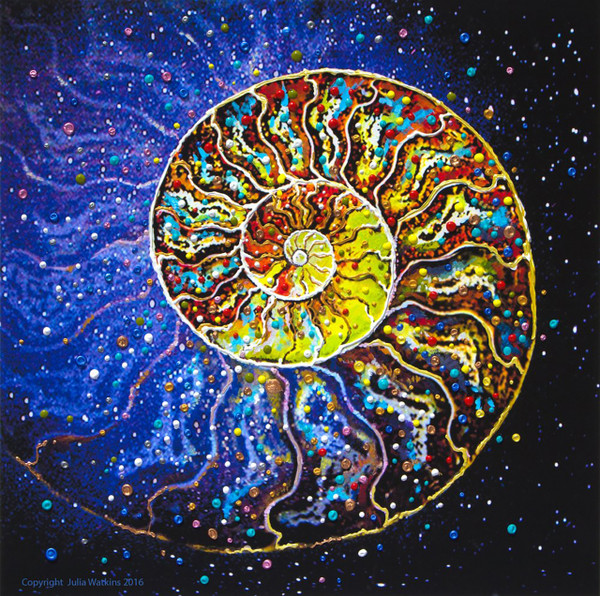 The Sacred Nautilus Energy Painting - Giclee Print