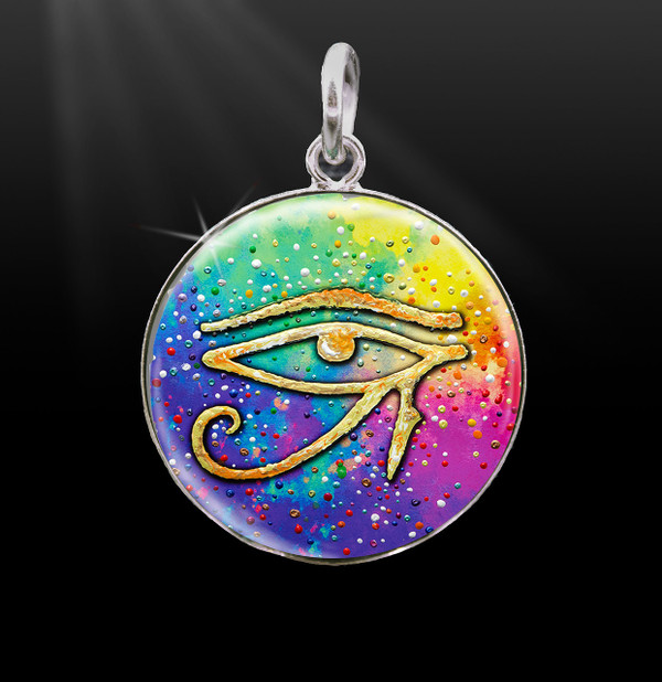 Eye Of Horus Spiritual Protection Silver Energy Charm