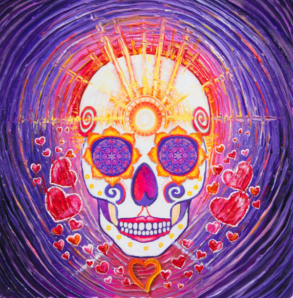 Day Of The Dead Enlightenment Energy Painting - Giclee Print