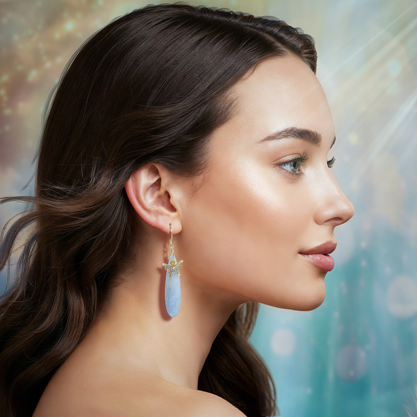 Starseed Awakening Earrings - Powerful Celestite Awakening Stones.  