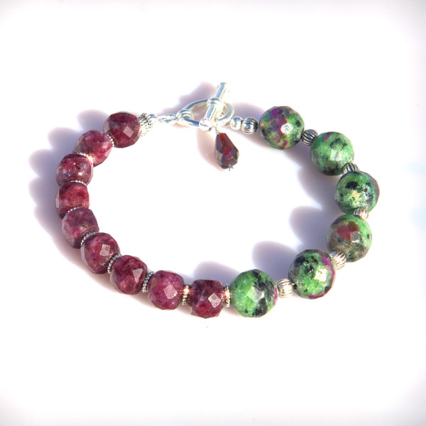 The "In The Mood" Romance Bracelet.  Passionate ruby zoisite and red garnet.  A Love Magnet® creation. 