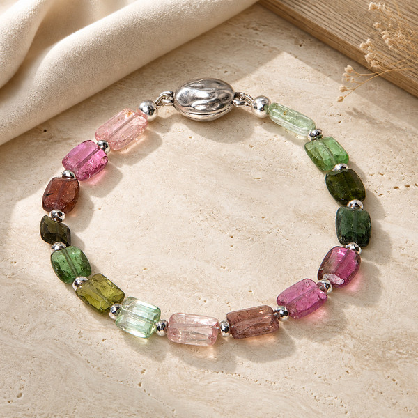 The Watermelon Tourmaline Emotional Balance Bracelet - Live Show Item OC23