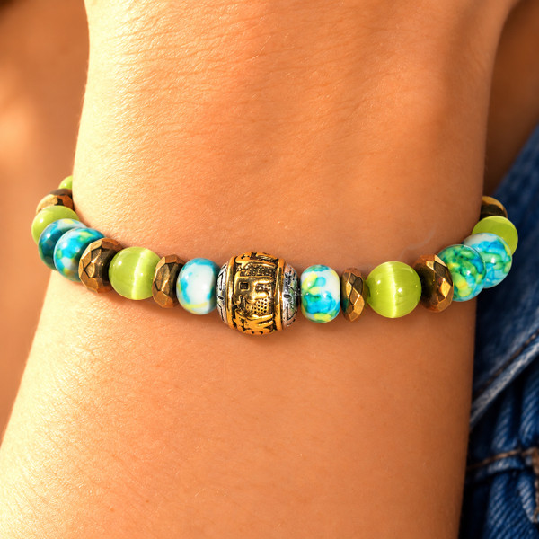 The Amazing Happiness Meditation Bracelet With Om Charm - Live Show Item OC27