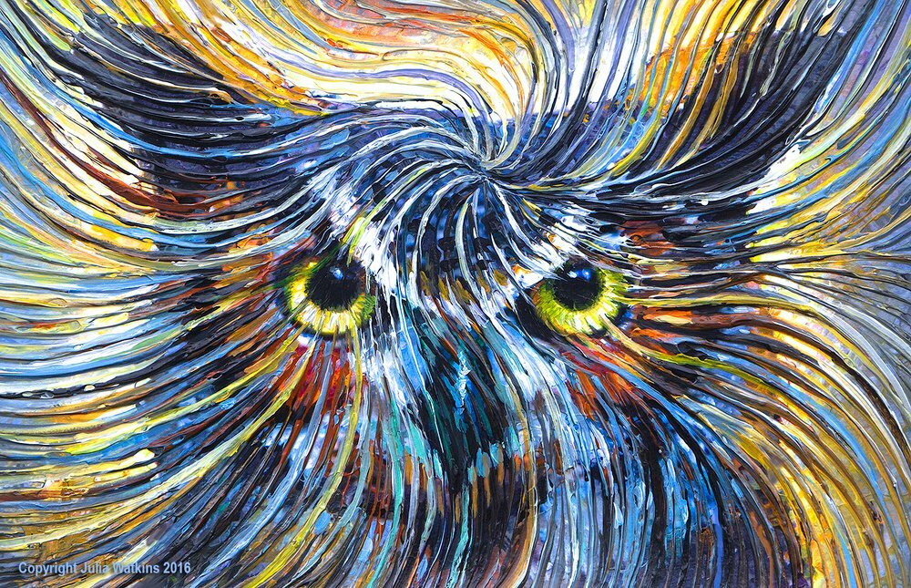 Image of Owl Spirit Energy Painting - Giclee Print