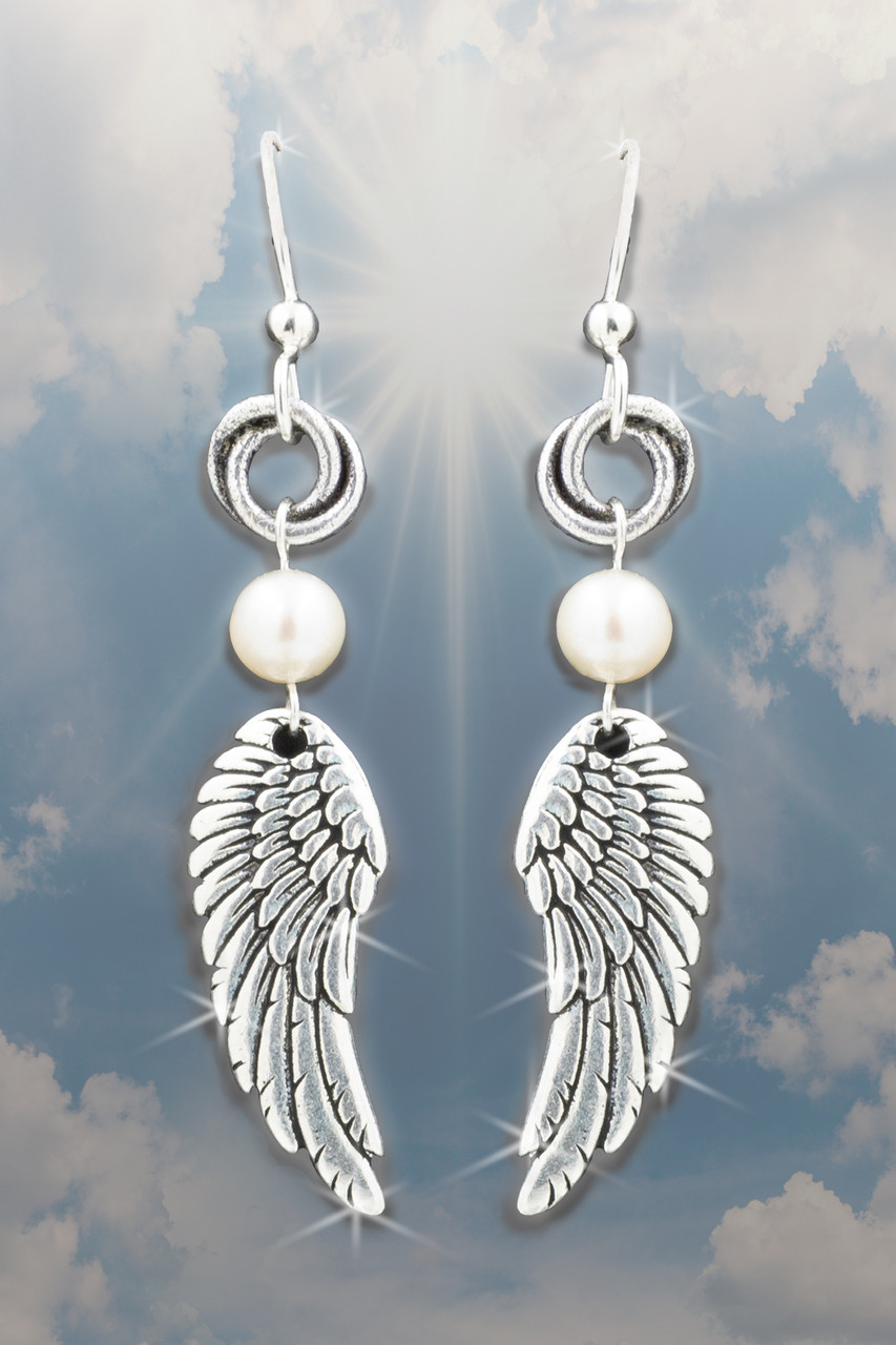 Image of Pearl Angelic Healing Earrings 