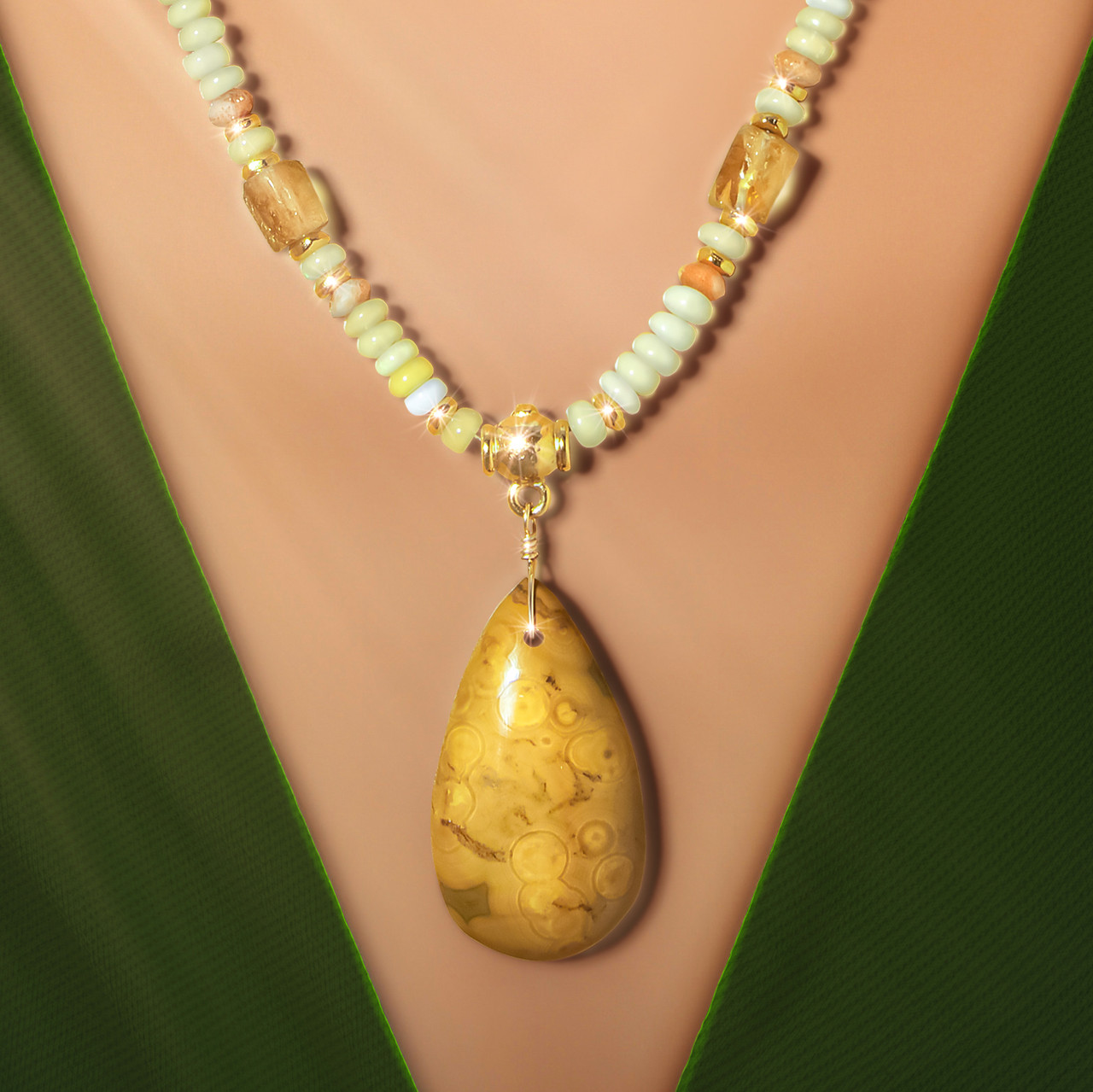 Ocean jasper necklace