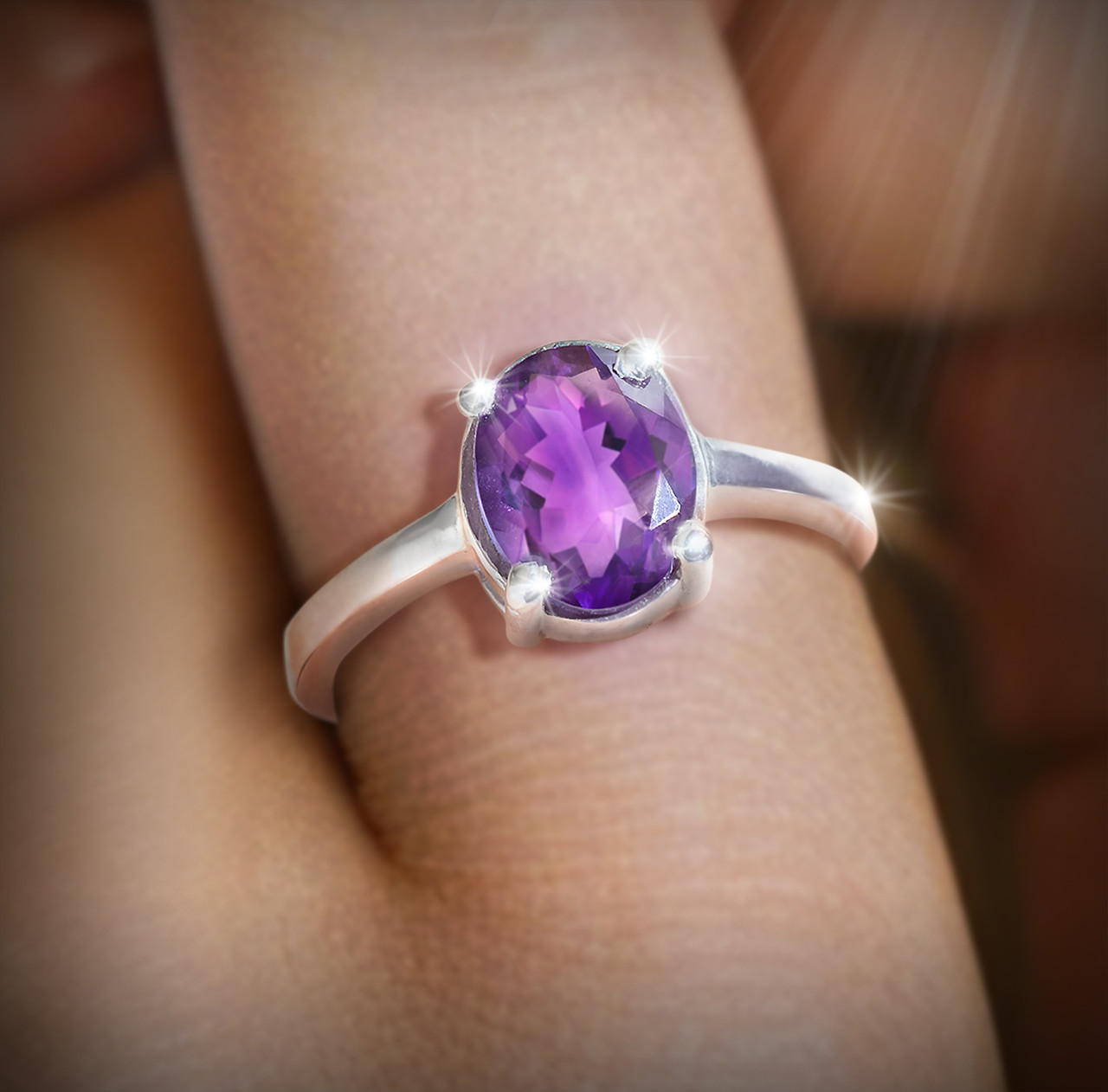 Image of Amethyst "Gem Of Clarity" Ring - See things as they truly are..