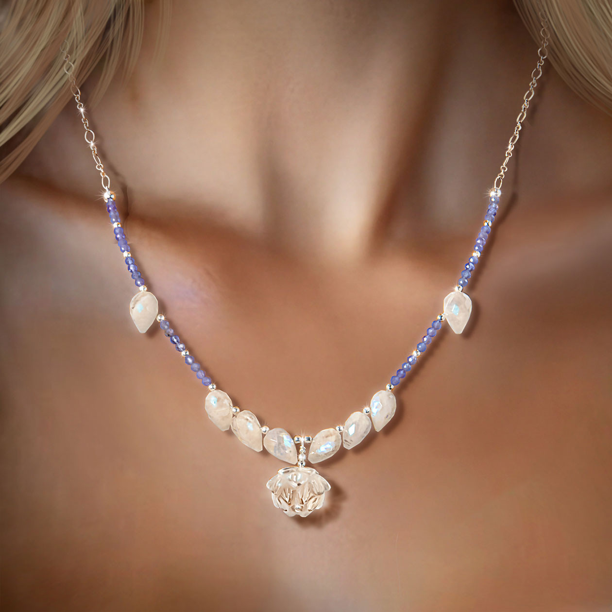 The Crystal Lotus Spiritual Transformation Necklace - Helps you rise above the confusion.