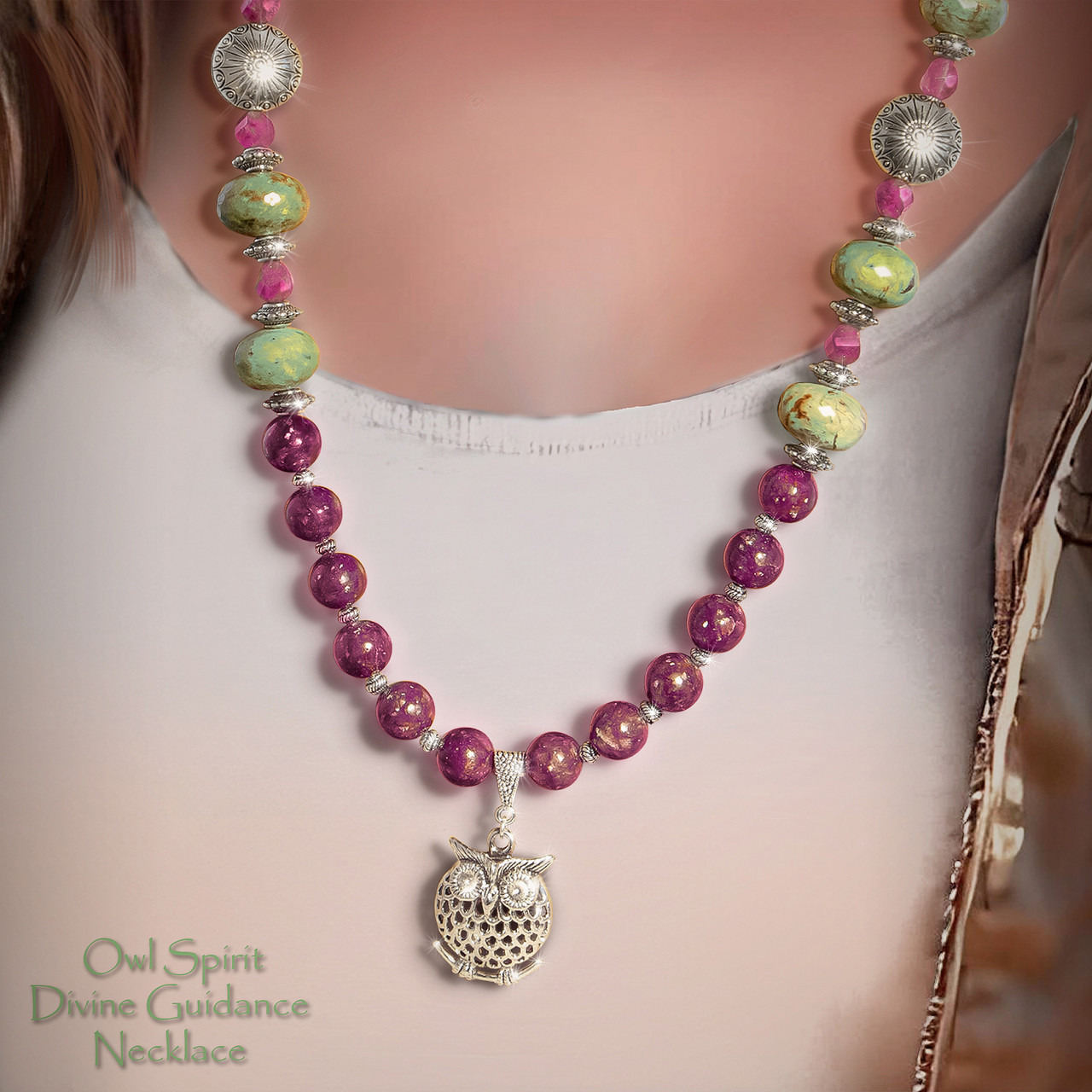 Image of The Owl Spirit Divine Guidance Necklace -  Brings you Owl's insight, wisdom, advice and messages. 