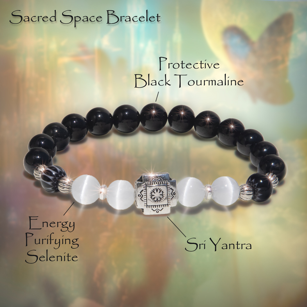 Image of The Sacred Space Bracelet.  Spiritual protection that moves with you, going wherever you go, 