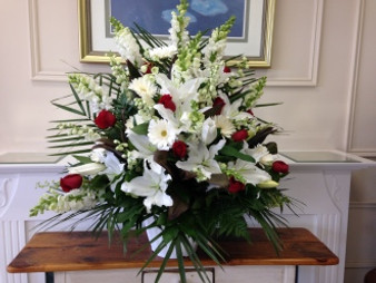 Carisma Florists®Special Arrangement Whites and Red Roses