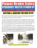 Hydroboost Kit Cut Rod Instructions