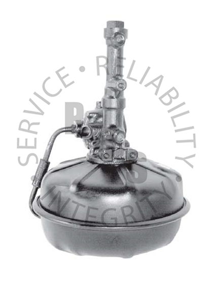 2504105, Hydrovac, Bendix Fourth Series, Single Diaphragm

12-3/4" Diameter, 17-1/2" Overall Length

1/2" Input, 1/8" Output, 3/4" Air Cleaner Tube, 1/2" Vacuum Supply, Three Line Unit

IHC Application