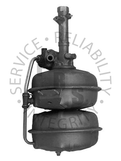 2508065, Hydrovac, Bendix Fourth Series, Tandem Diaphragm

12-3/4" Diameter, 24-7/8" Overall Length
5/16" Inverted Flare Input, 1/2" Output, 3/4" Air Cleaner Tube, 1/2" Vacuum Supply
Ford Application