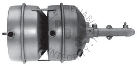 C4702, Hydrovac, Tandem Unit

11-11/16" Diameter, 24-1/2" Overall Length

Reservoir Input, 1/4" Inverted Flare Output