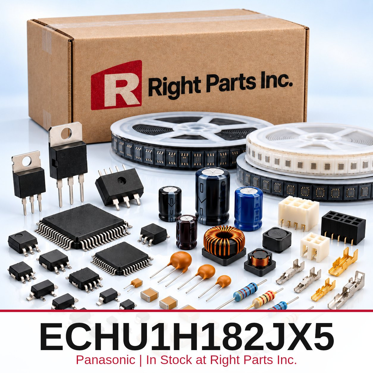 ECHU1H182JX5 Panasonic in stock at Right Parts Inc.
