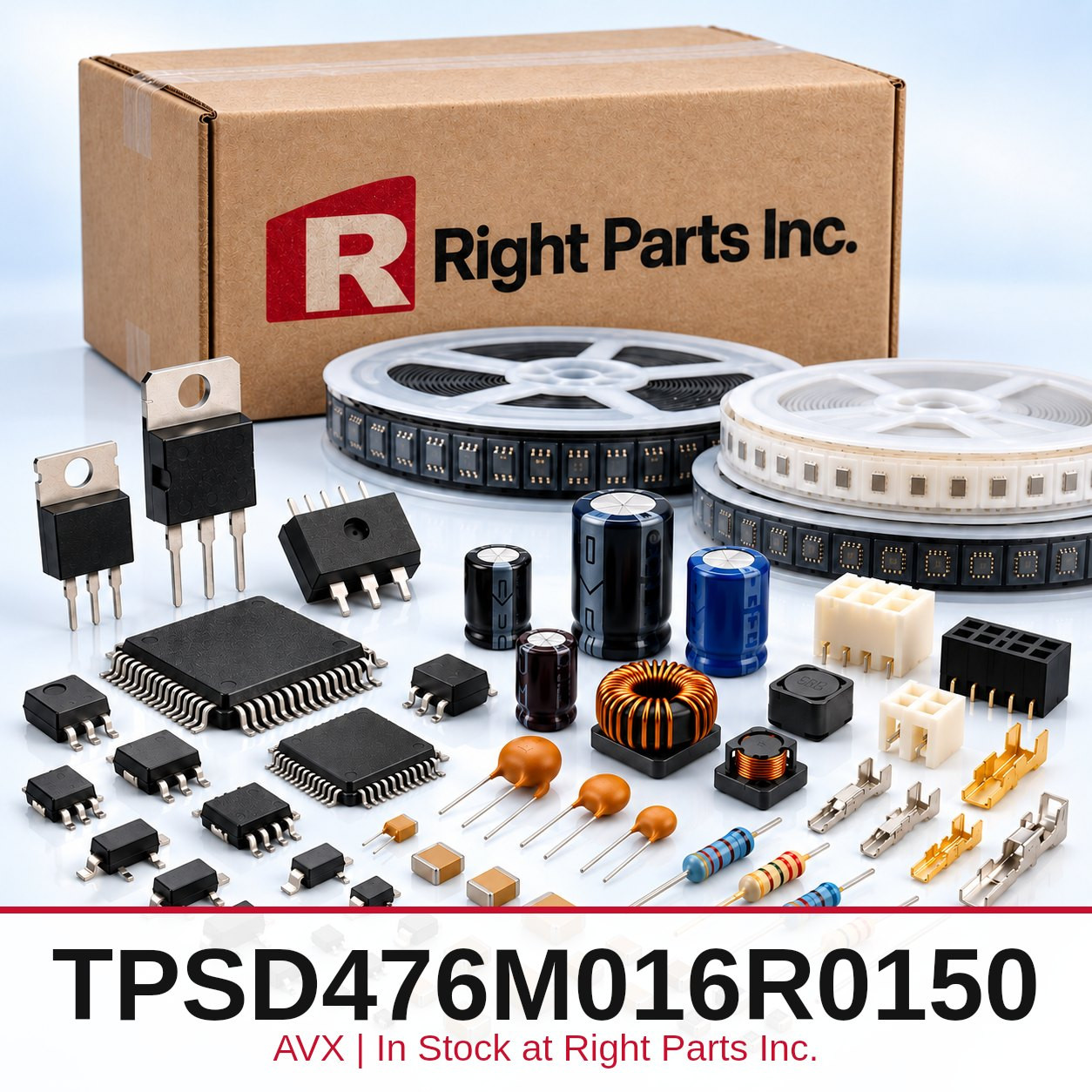 TPSD476M016R0150 AVX in stock at Right Parts Inc.
