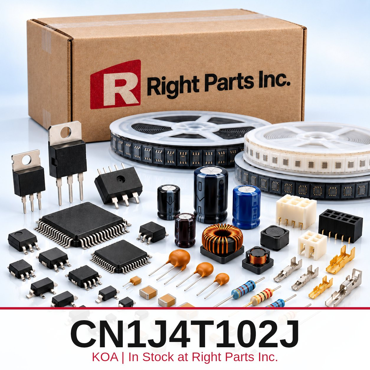 CN1J4T102J KOA in stock at Right Parts Inc.