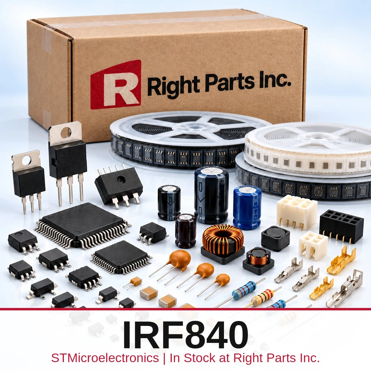 IRF840 STMicroelectronics in stock at Right Parts Inc.